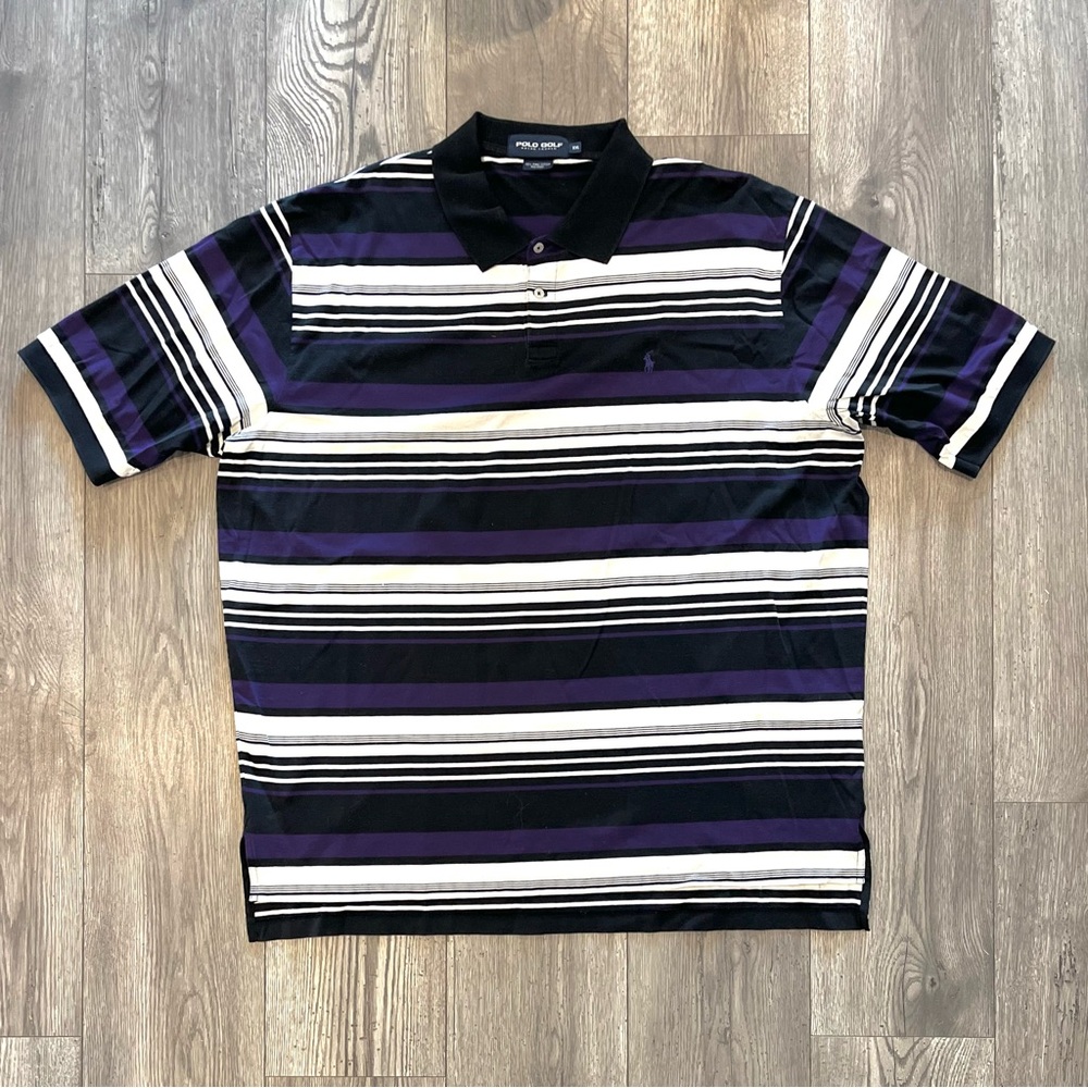 Polo Golf Ralph Lauren Lightweight Stretchy Striped Short Sleeve Polo Shirt XXL